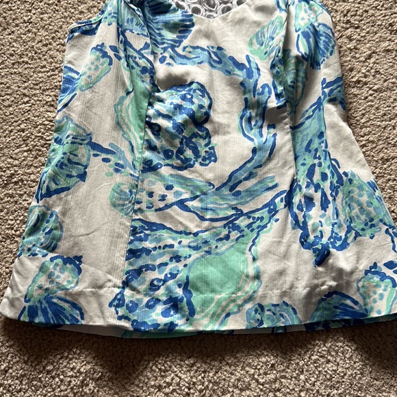 Gently Used Lilly Pulitzer Larina Resort Tank Size 4 in Barefoot Princess - Picture 5 of 8